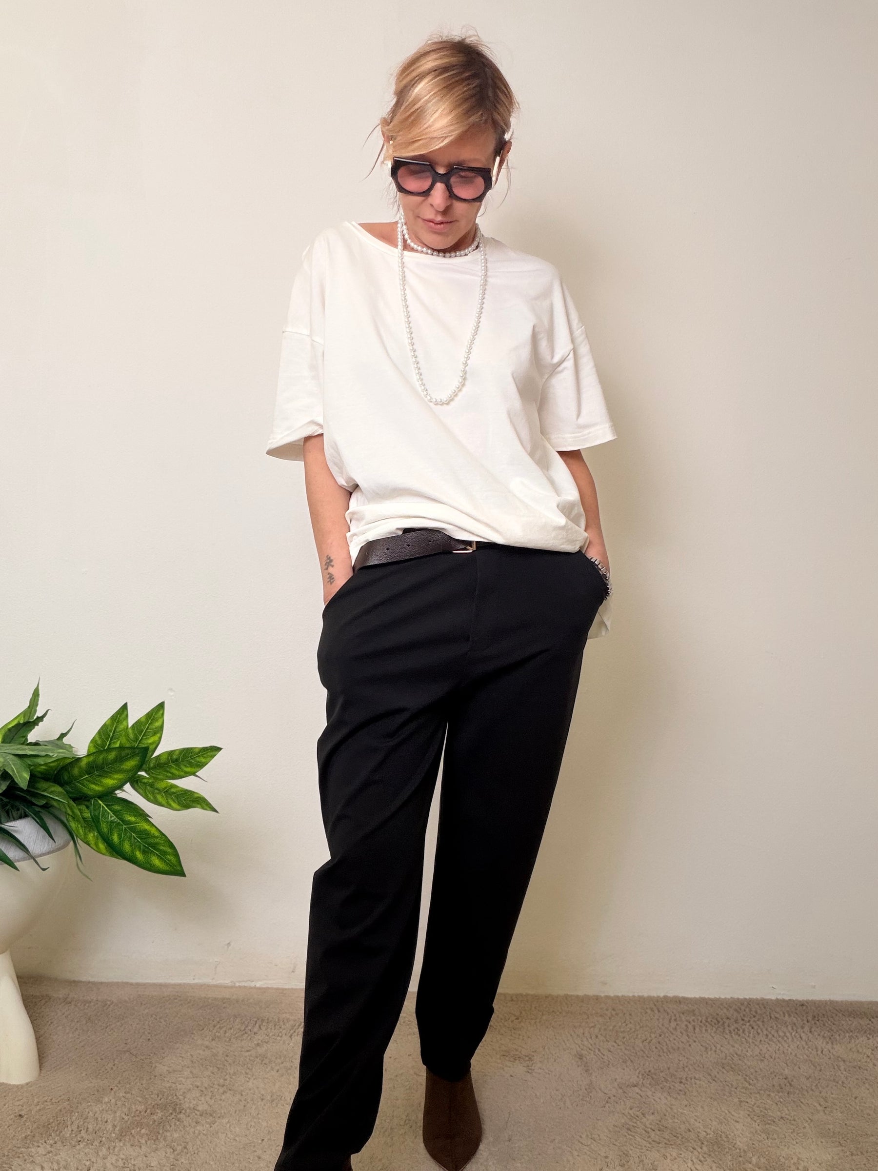 PANTALONE SIGARETTA IN PUNTO MILANO