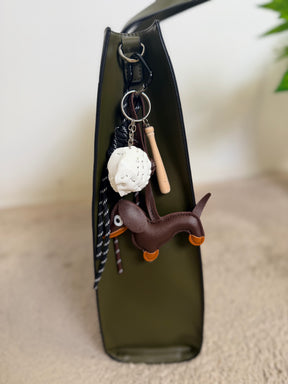 BORSA SHOPPER STRUTTURATA CON CHARMS