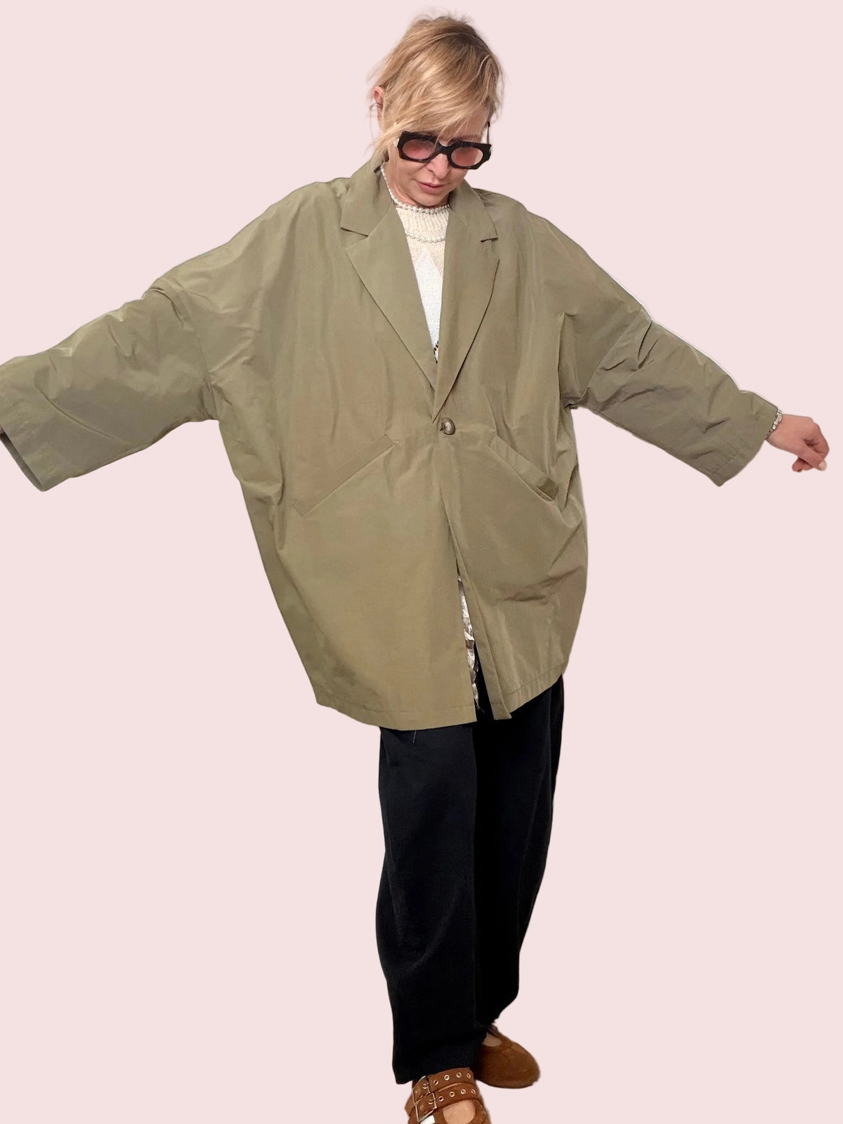 IMPERMEABILE OVER IN TAFFETÀ