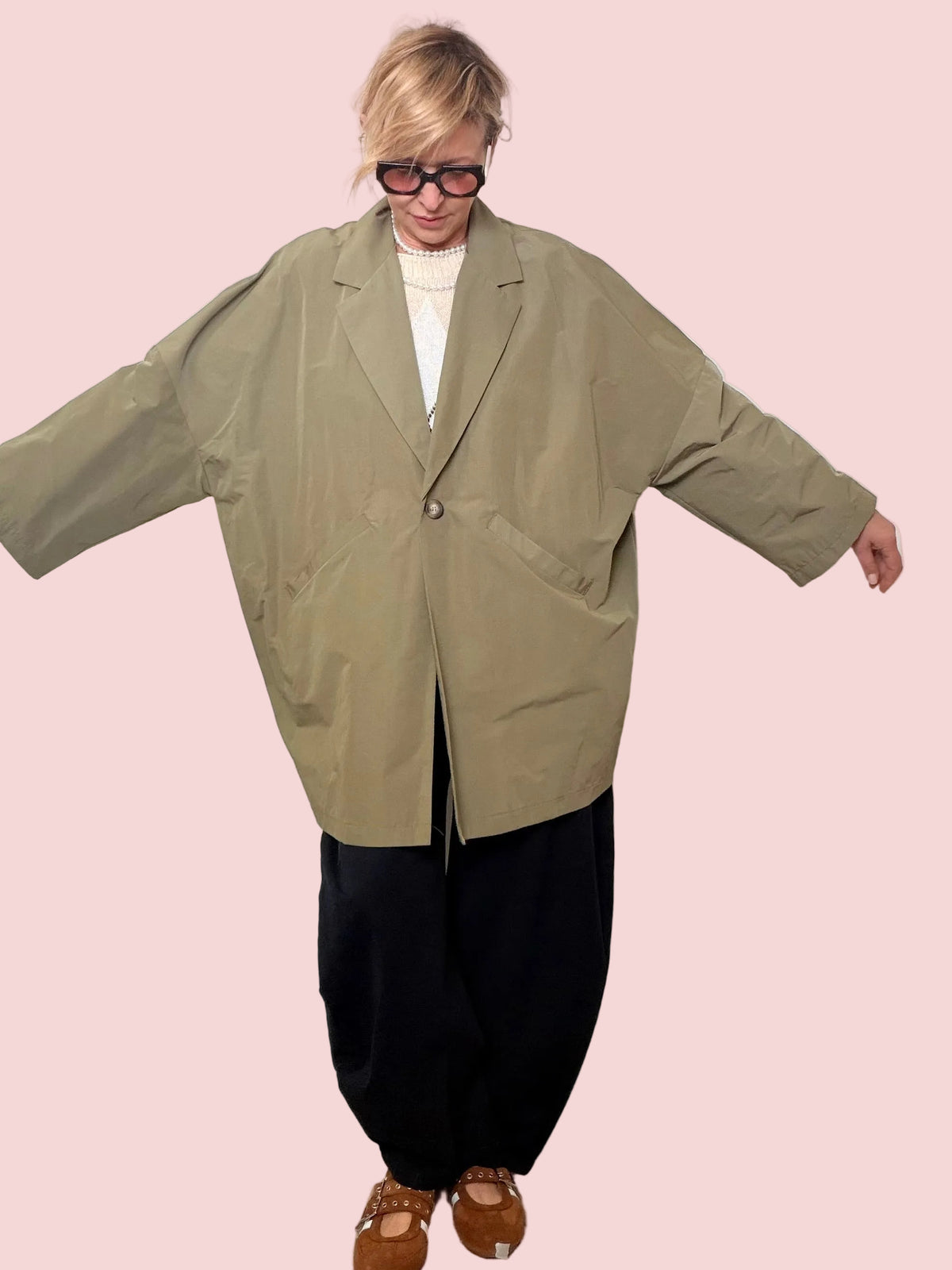 IMPERMEABILE OVER IN TAFFETÀ