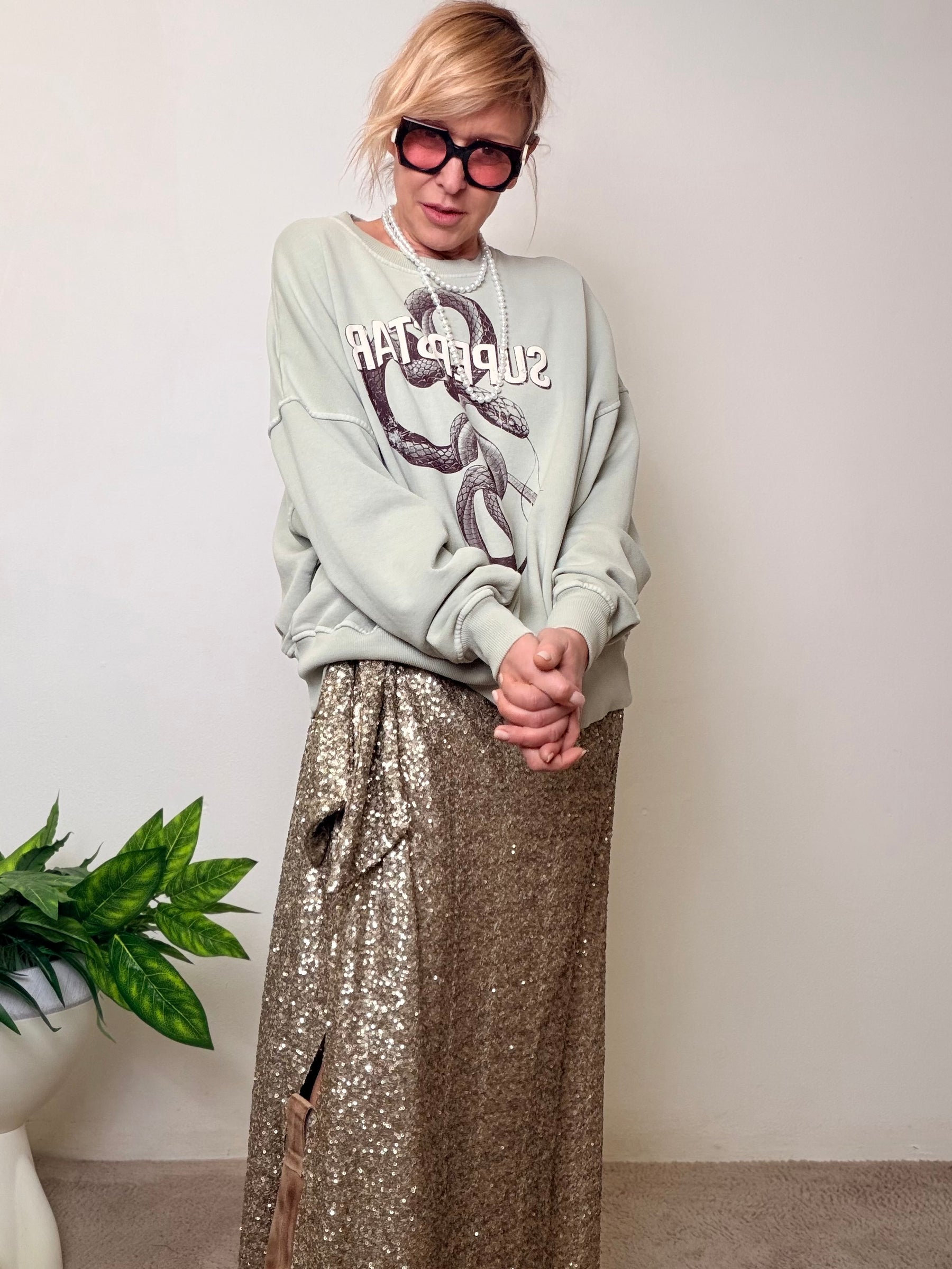 GONNA IN PAILLETTES CON NODO