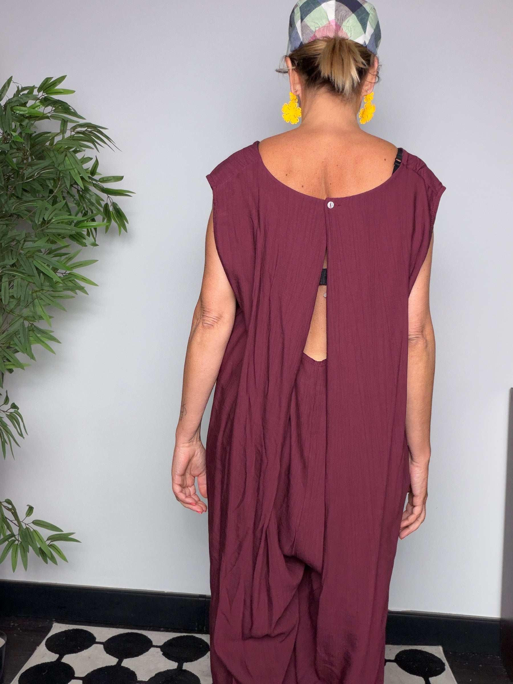 Tuta Jumpsuit con Drappeggio Posteriore