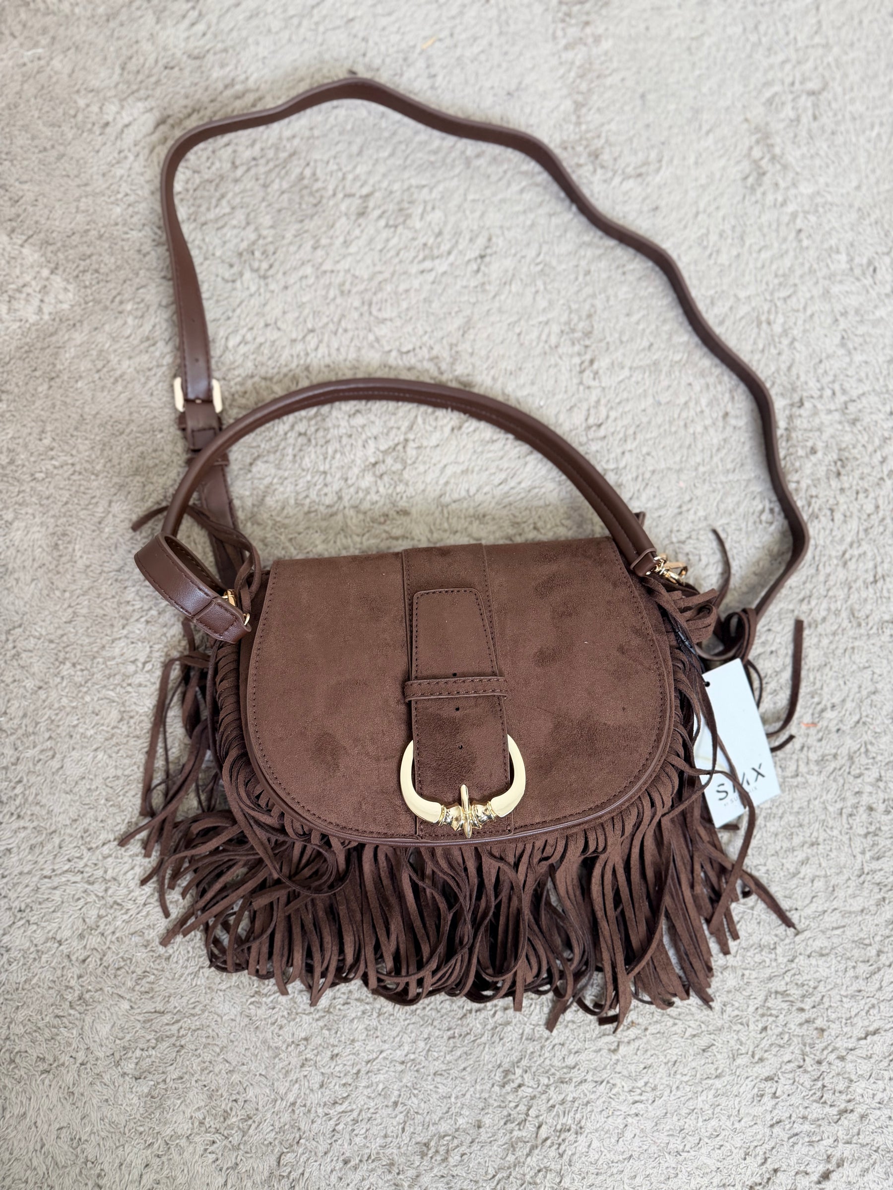 BORSA A TRACOLLA CON FRANGE