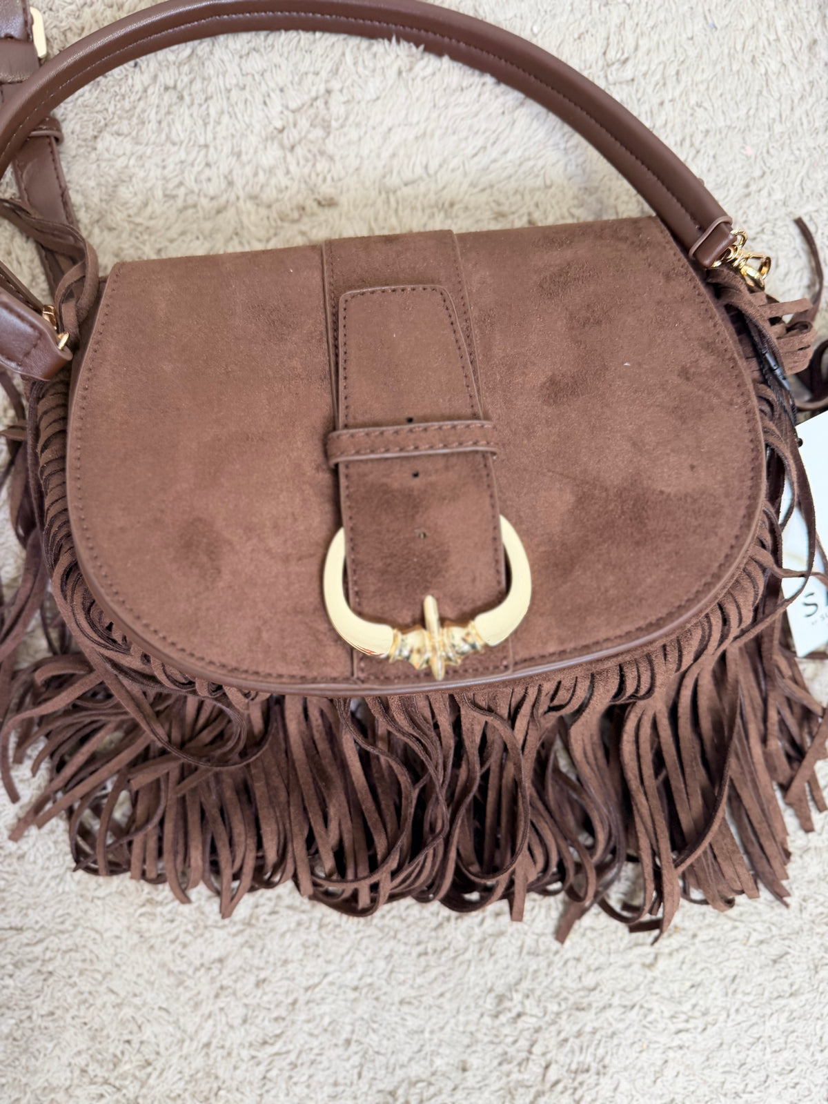 BORSA A TRACOLLA CON FRANGE