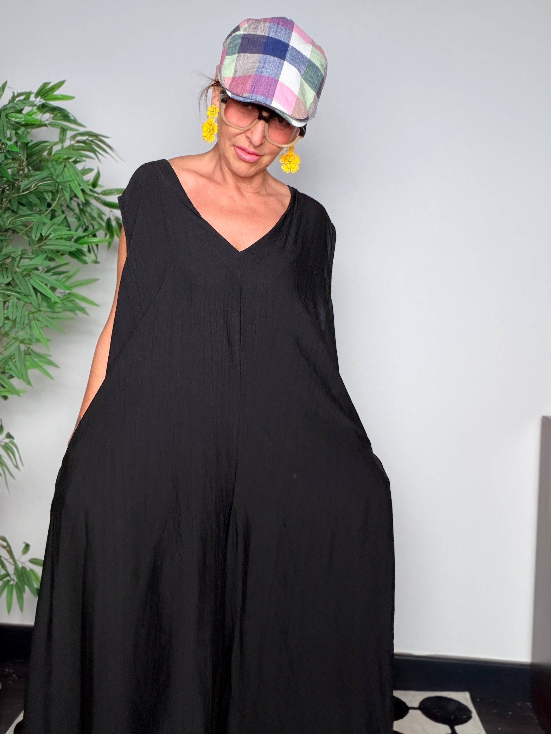 Tuta Jumpsuit con Drappeggio Posteriore