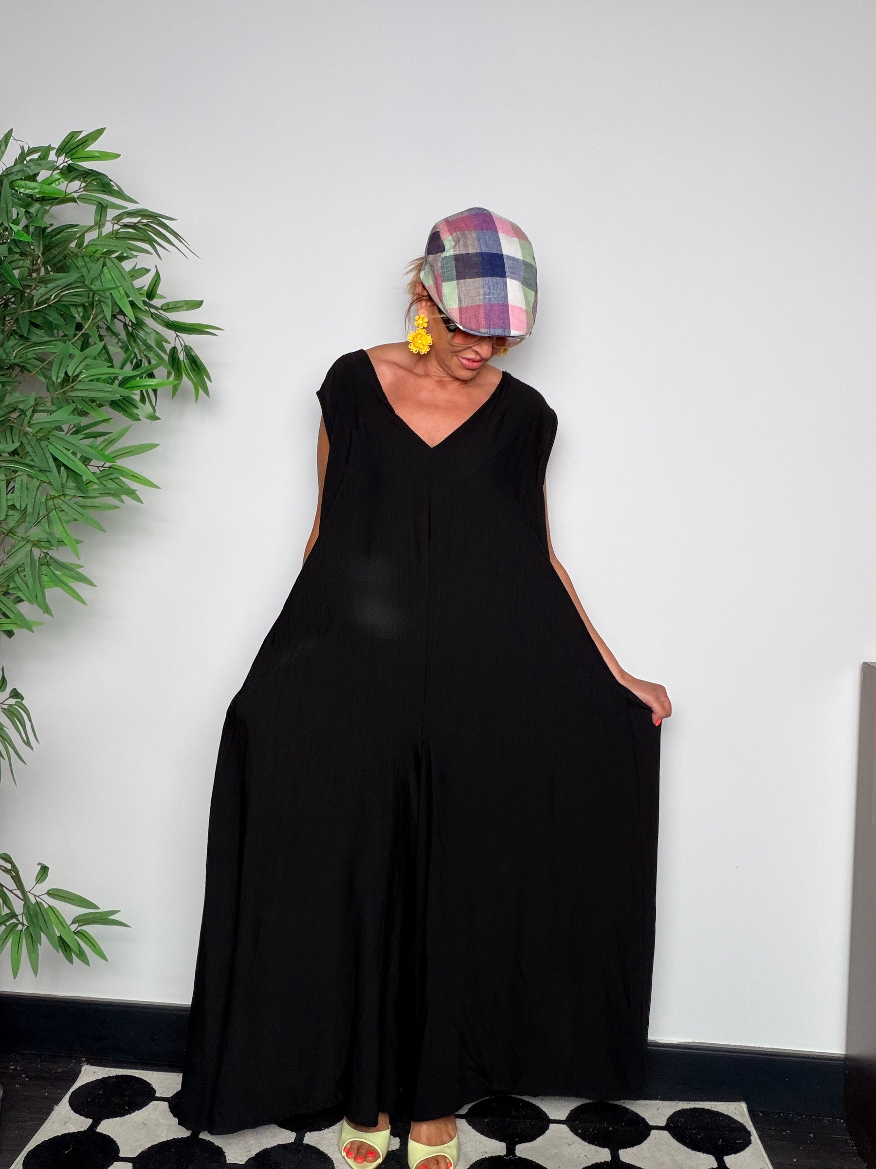 Tuta Jumpsuit con Drappeggio Posteriore