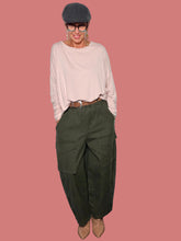 Pantalone Cargo Wide Leg Verde Militare – Tasche Laterali | FEMALE