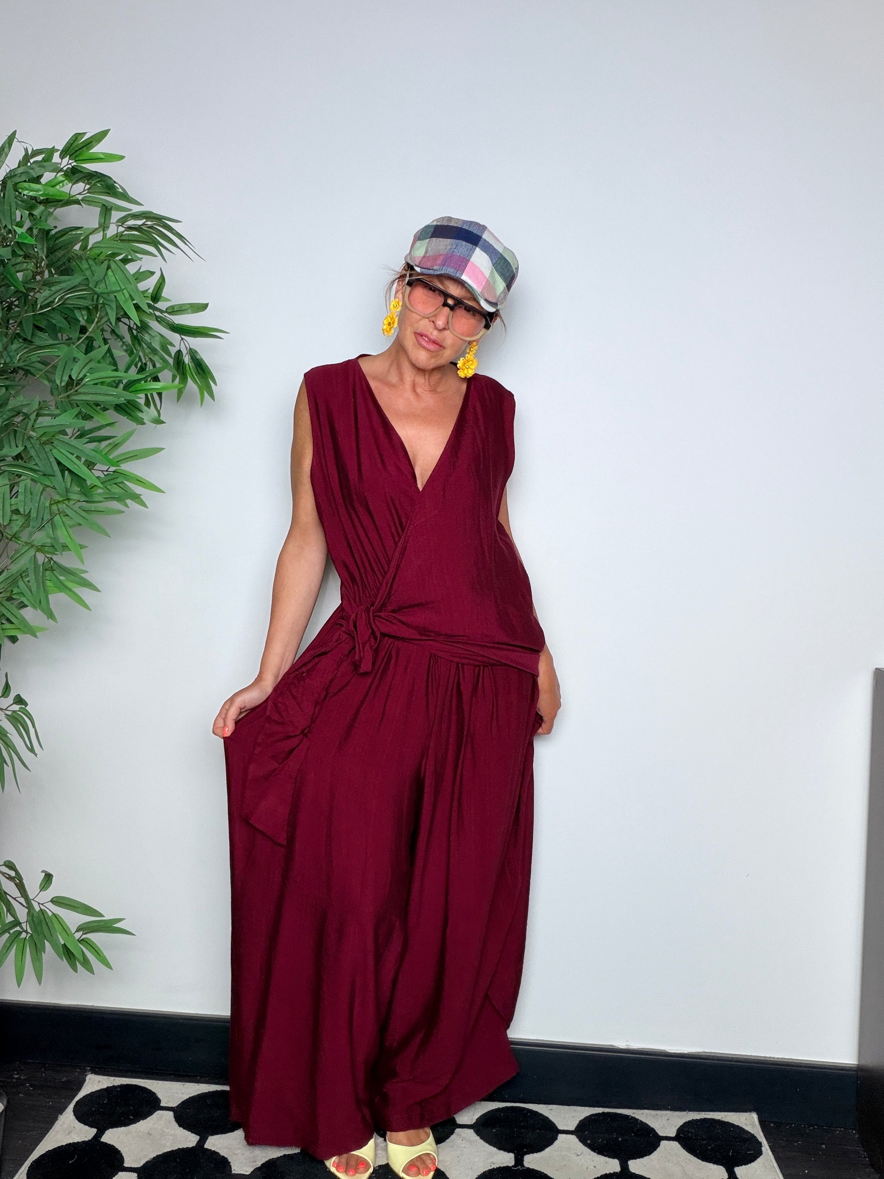 Tuta Jumpsuit con Nodo Frontale