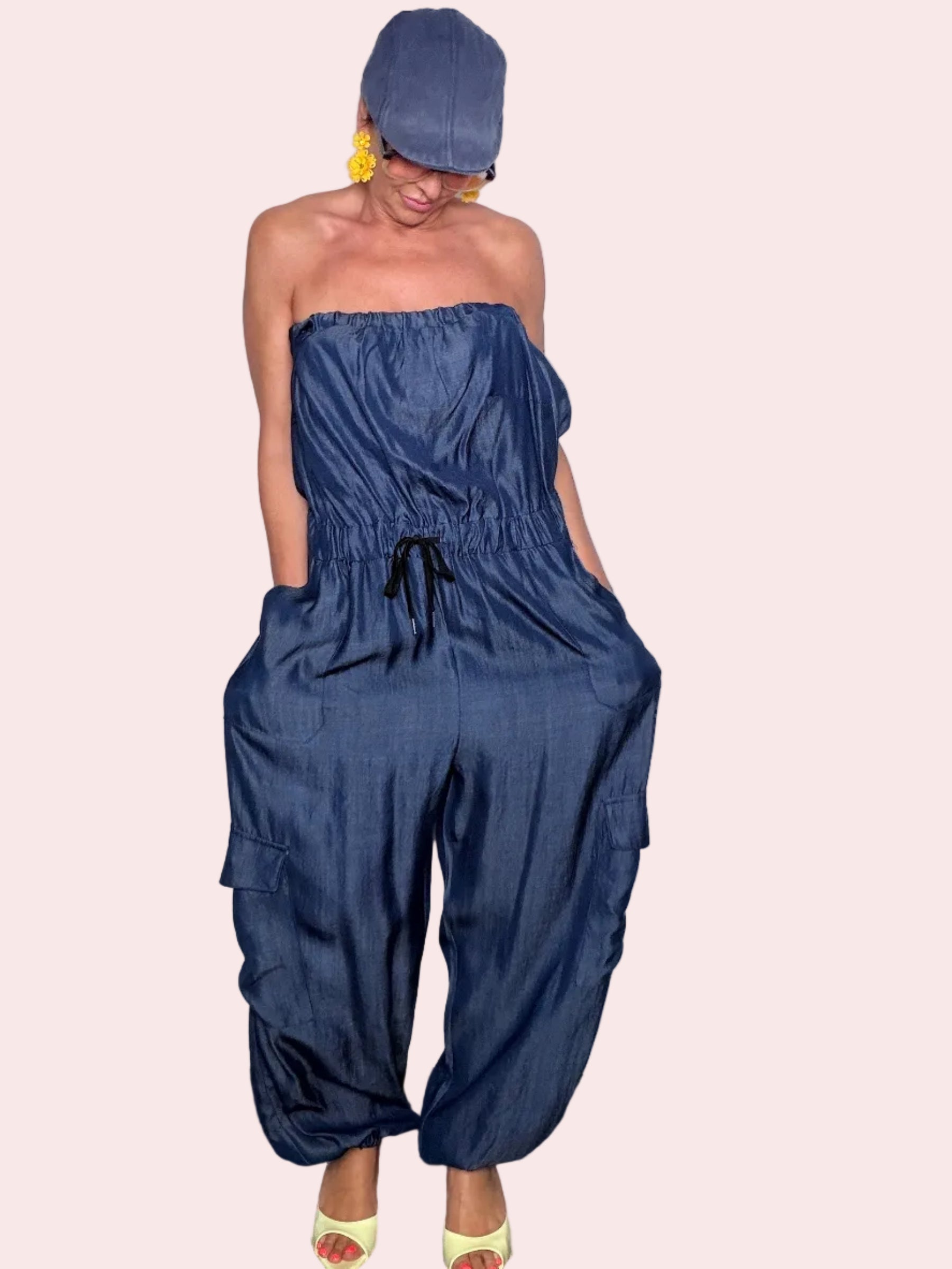 Tuta Jumpsuit Cargo in Chambray