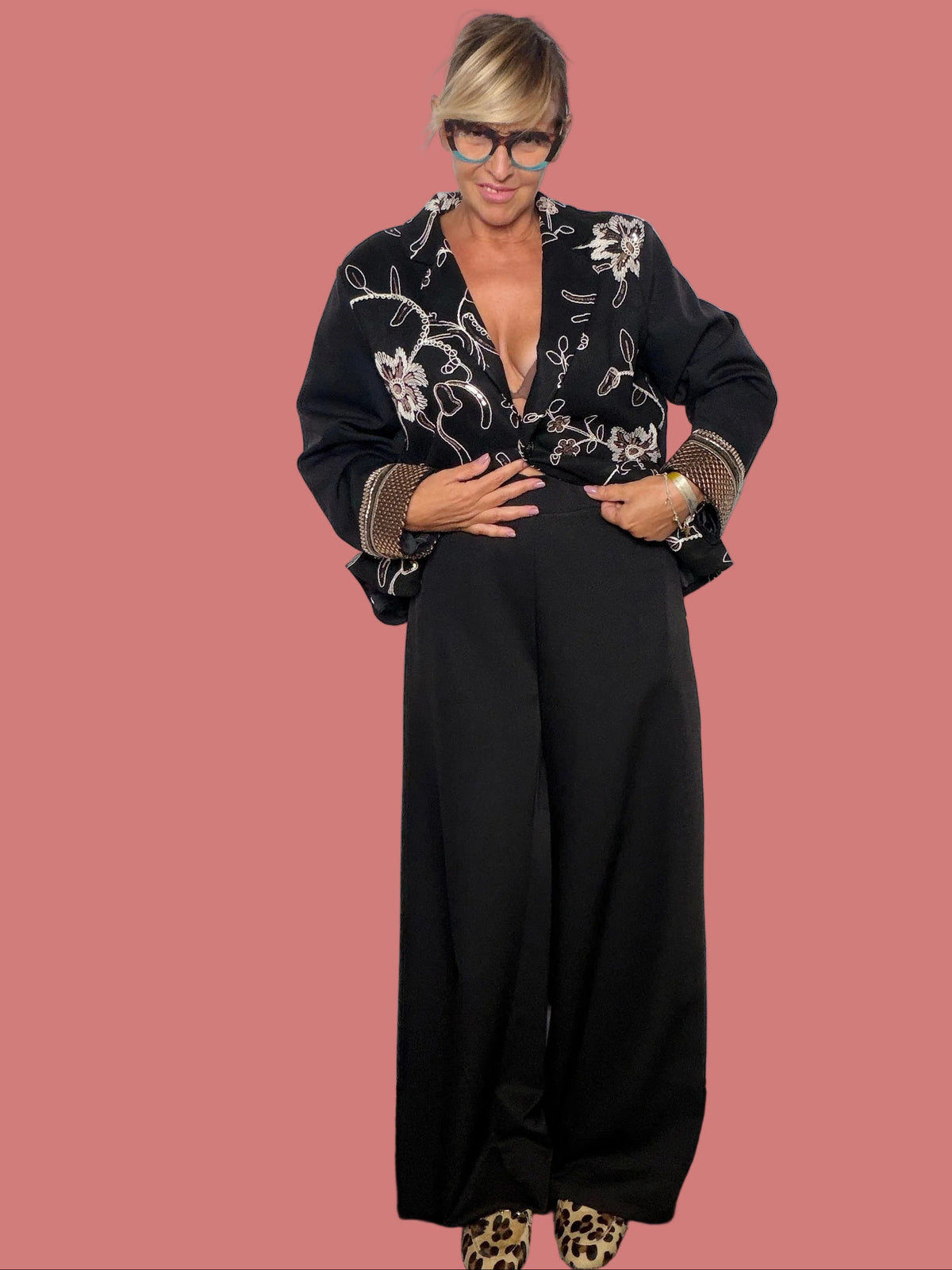 Pantalone palazzo nero