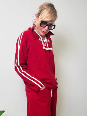 FELPA CON COLLO E CHIUSURA A NODI