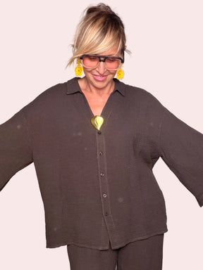 Camicia Oversize in Mussola
