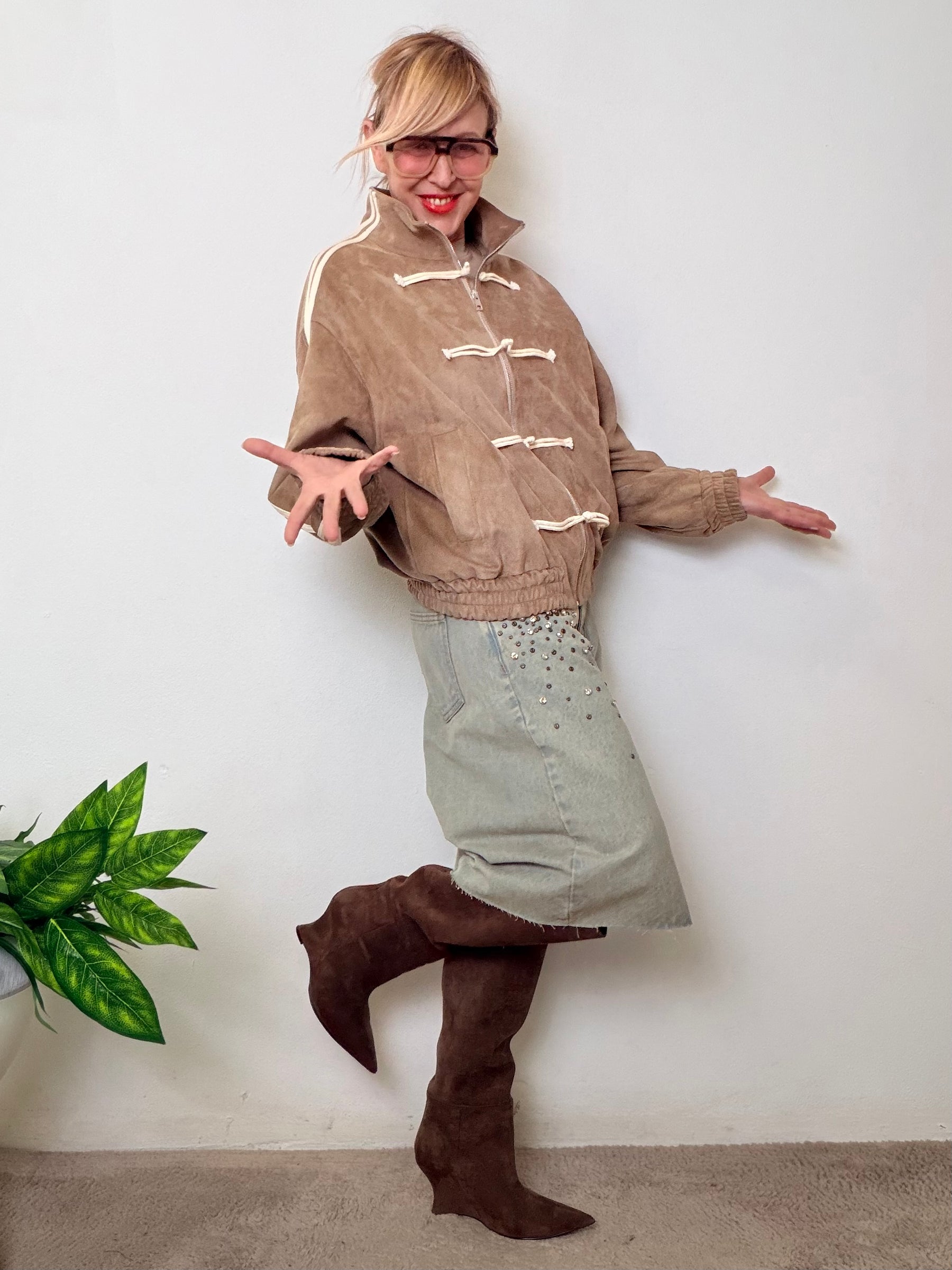 Bomber Scamosciato Urban Chic