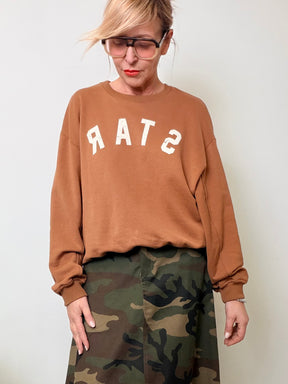 Felpa over con scritta Star