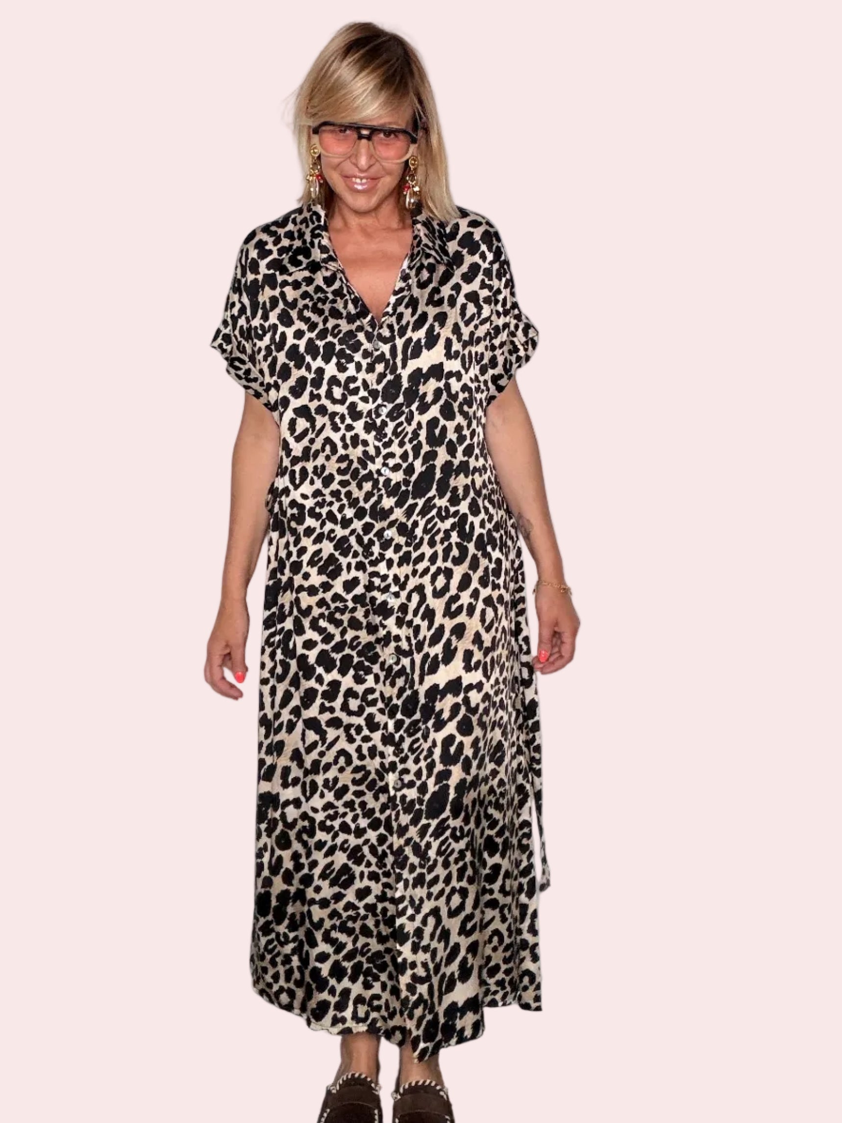 Abito Chemisier Over — Fantasia Leopardata