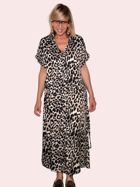 Abito Chemisier Over — Fantasia Leopardata