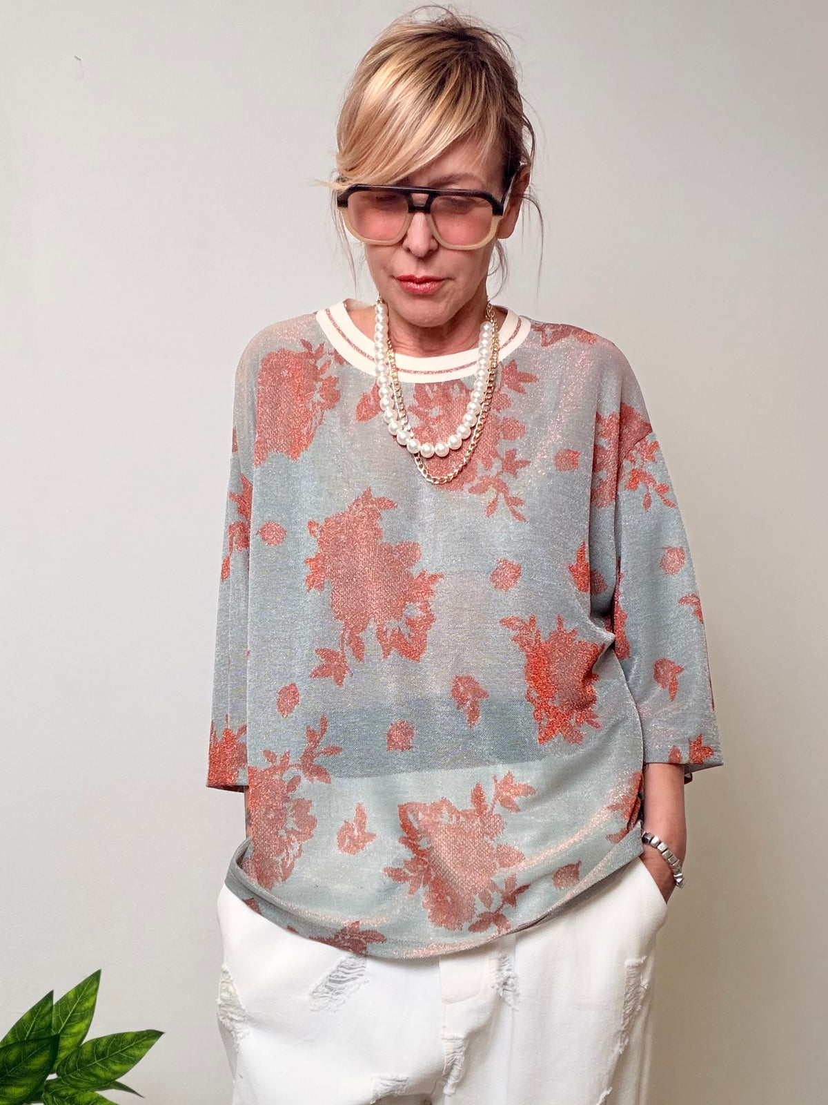 Maglia trasparente over