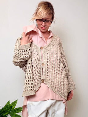 Cardigan in rete over