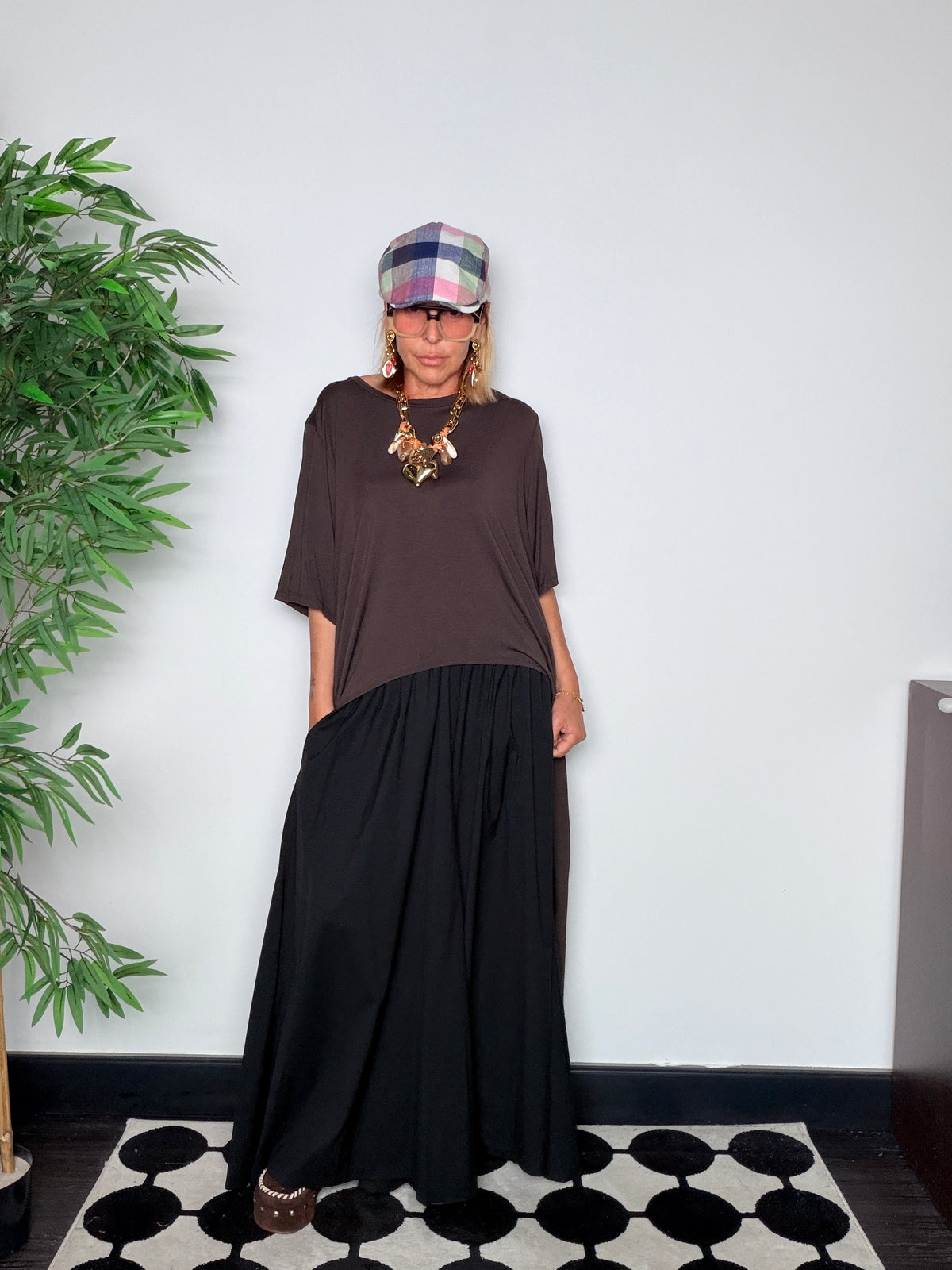 Pantalone Palazzo Maxi — Vita Arricciata
