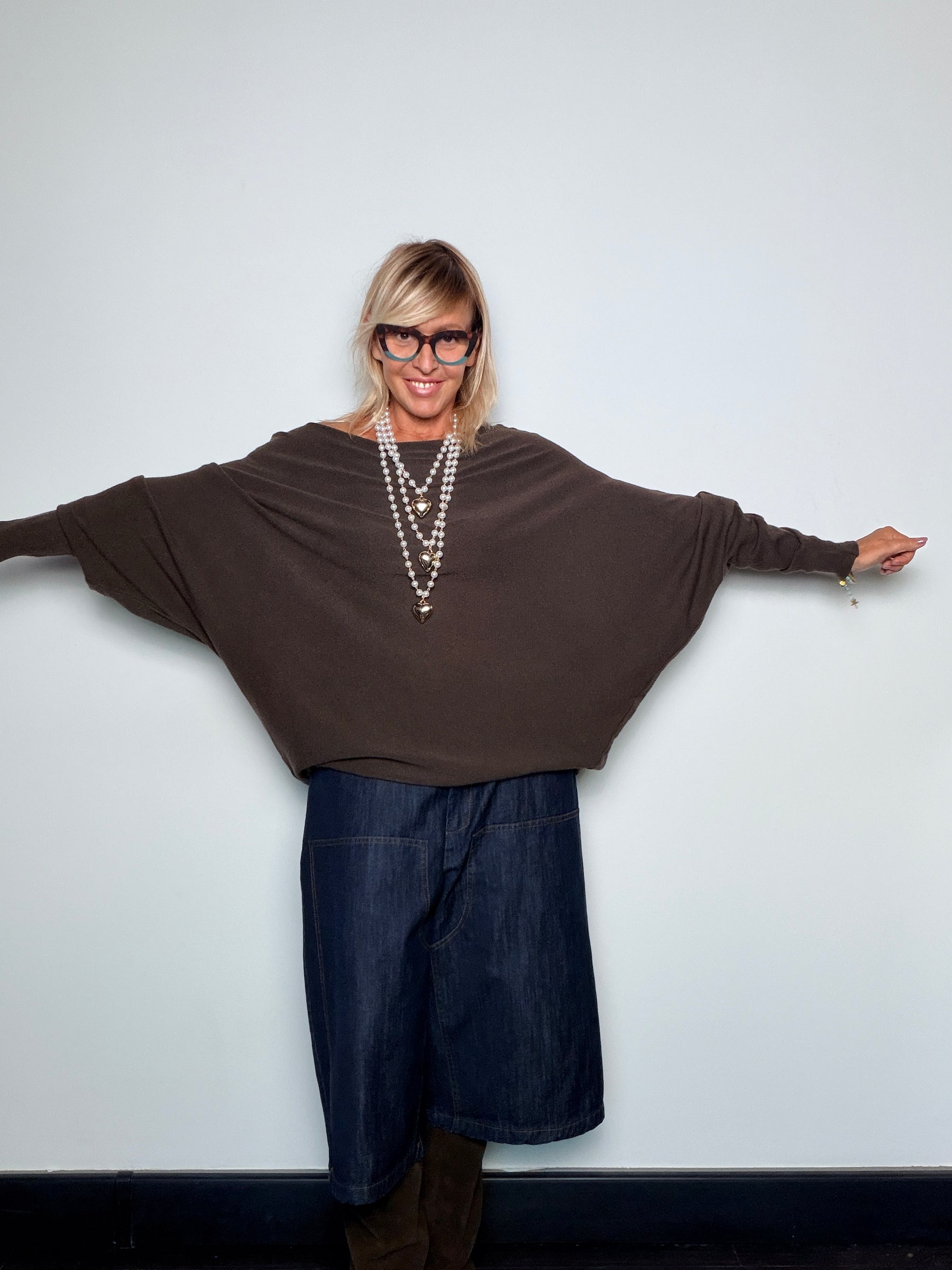 Maglia Ampia con Maniche a Pipistrello
