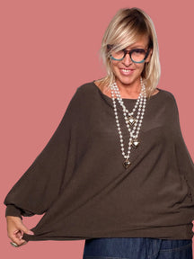 Maglia Ampia con Maniche a Pipistrello