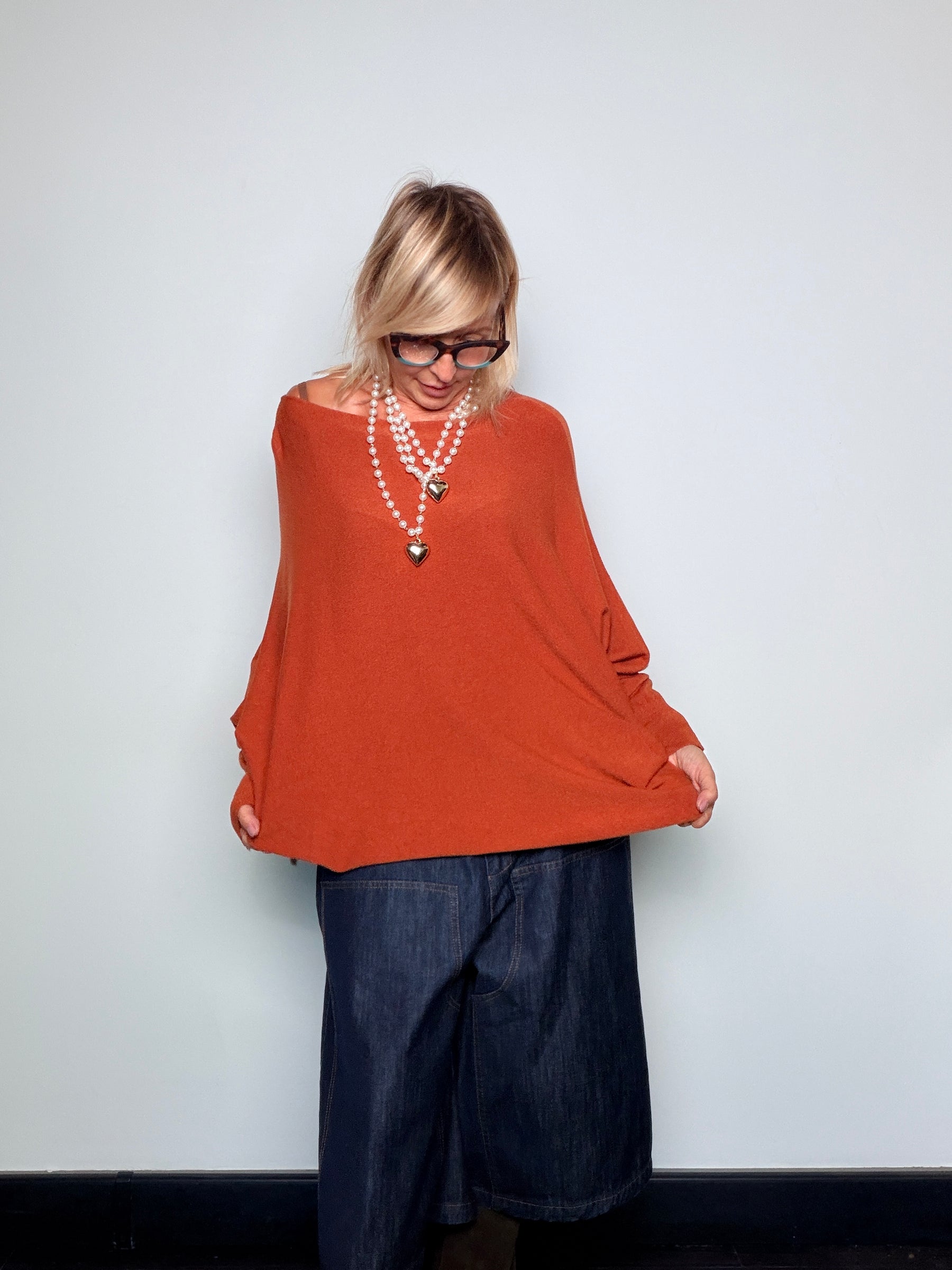 Maglia Ampia con Maniche a Pipistrello