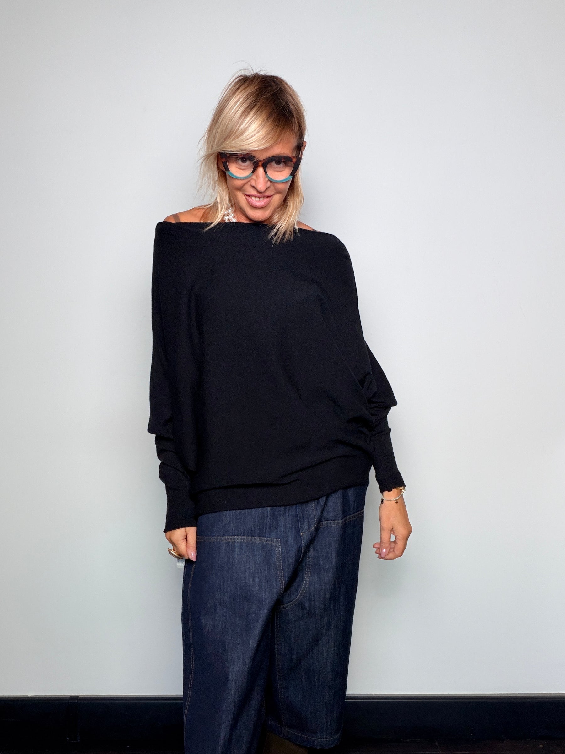 Maglia Ampia con Maniche a Pipistrello