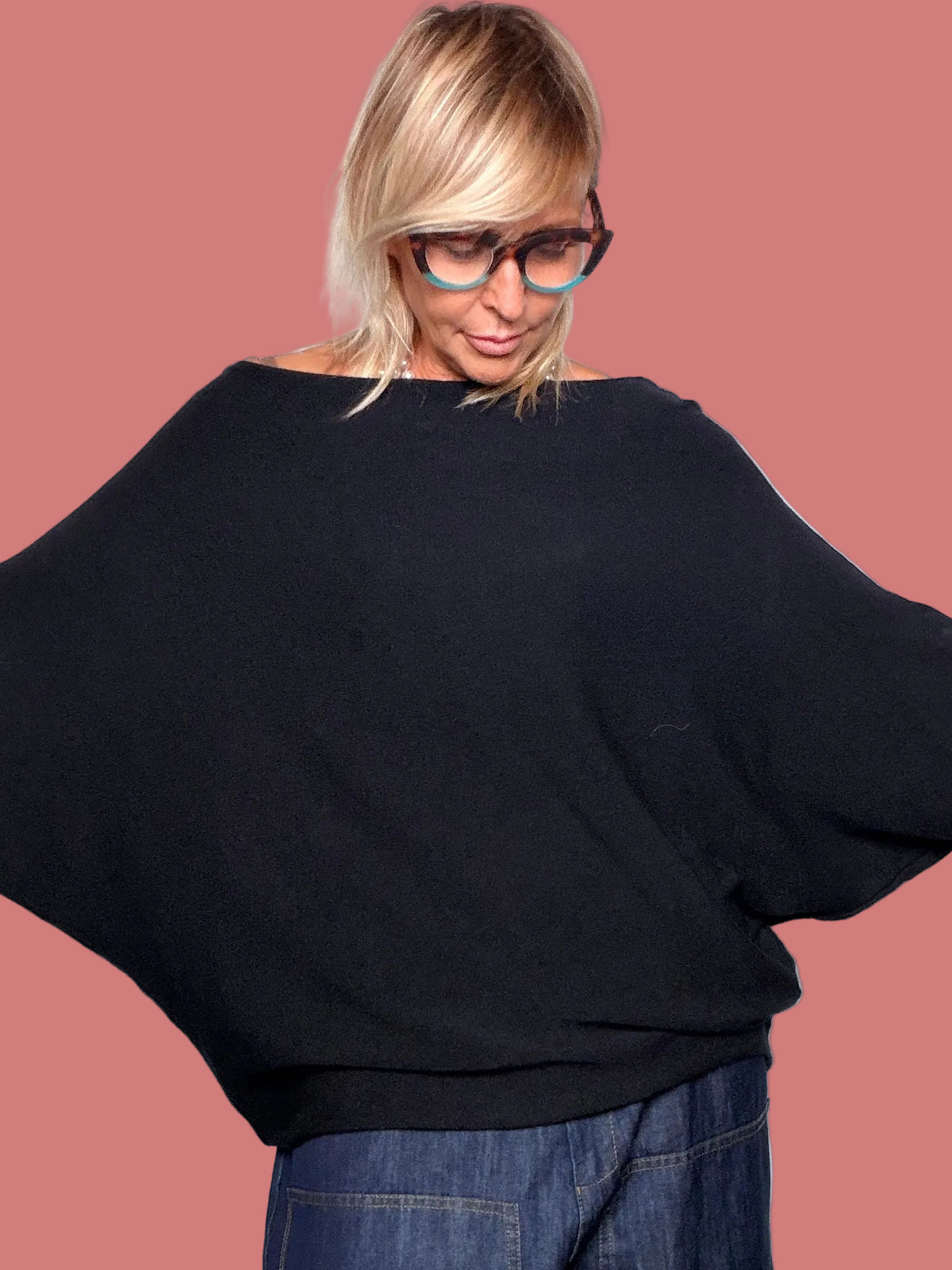 Maglia Ampia con Maniche a Pipistrello