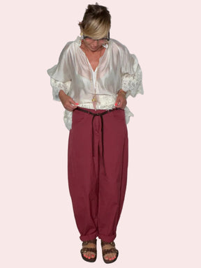 Pantalone Baggy in Tela Paracadute