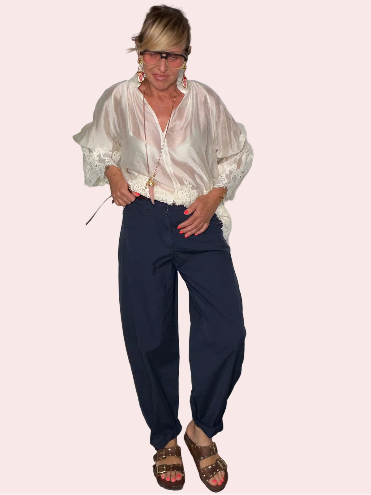 Pantalone Baggy in Tela Paracadute