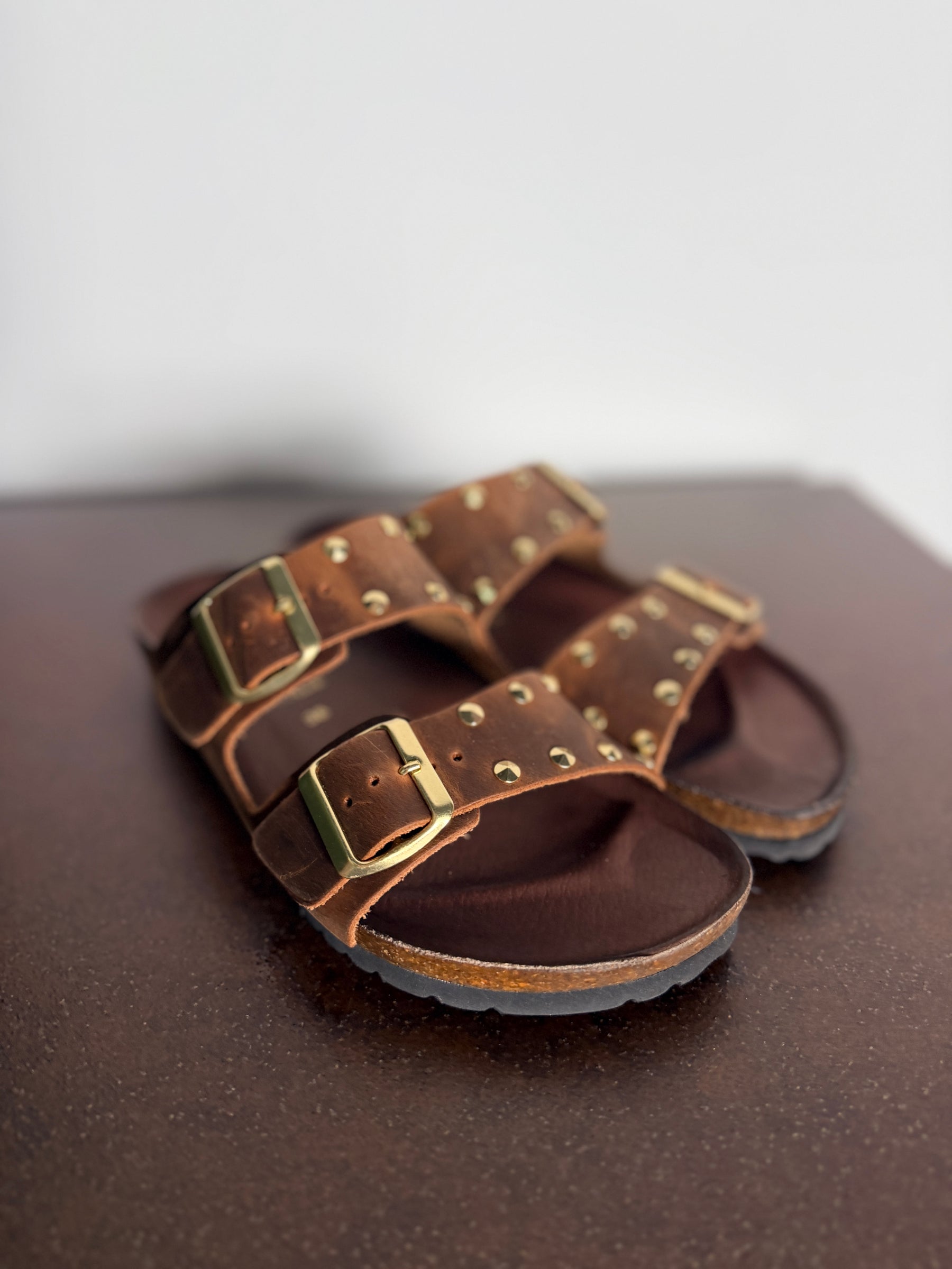 Ciabatte Doppia Fascia con Borchie — Suola Sughero | Divine Follie