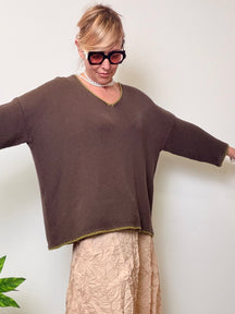 Maglia over con dettagli a contrasto