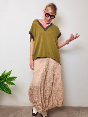 Gilet over con bordi a contrasto