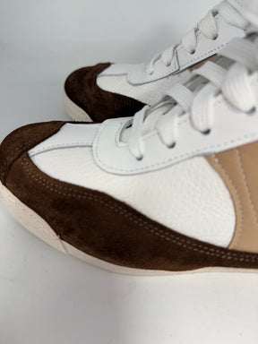 Sneaker modello pugilino in pelle con zeppa interna
