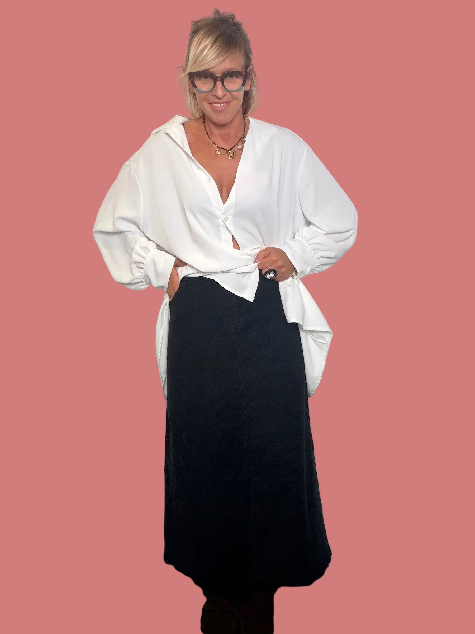 Gonna Jeans Over Nera