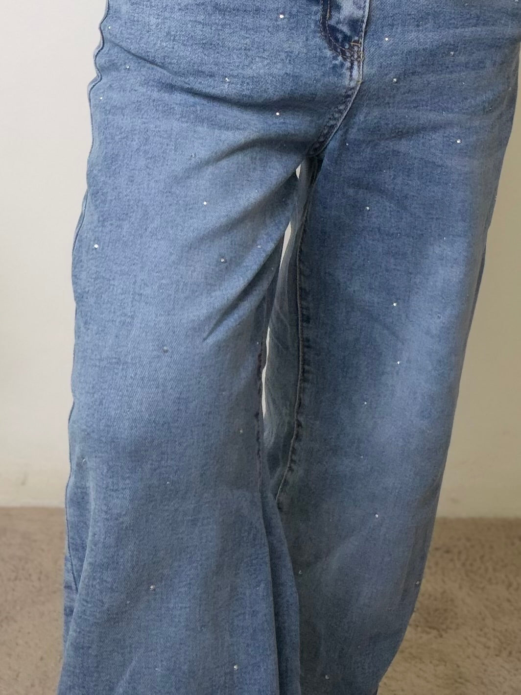 Jeans over con zirconi