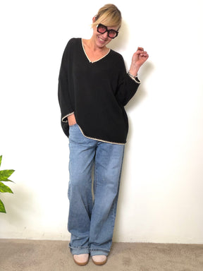 Jeans over con zirconi