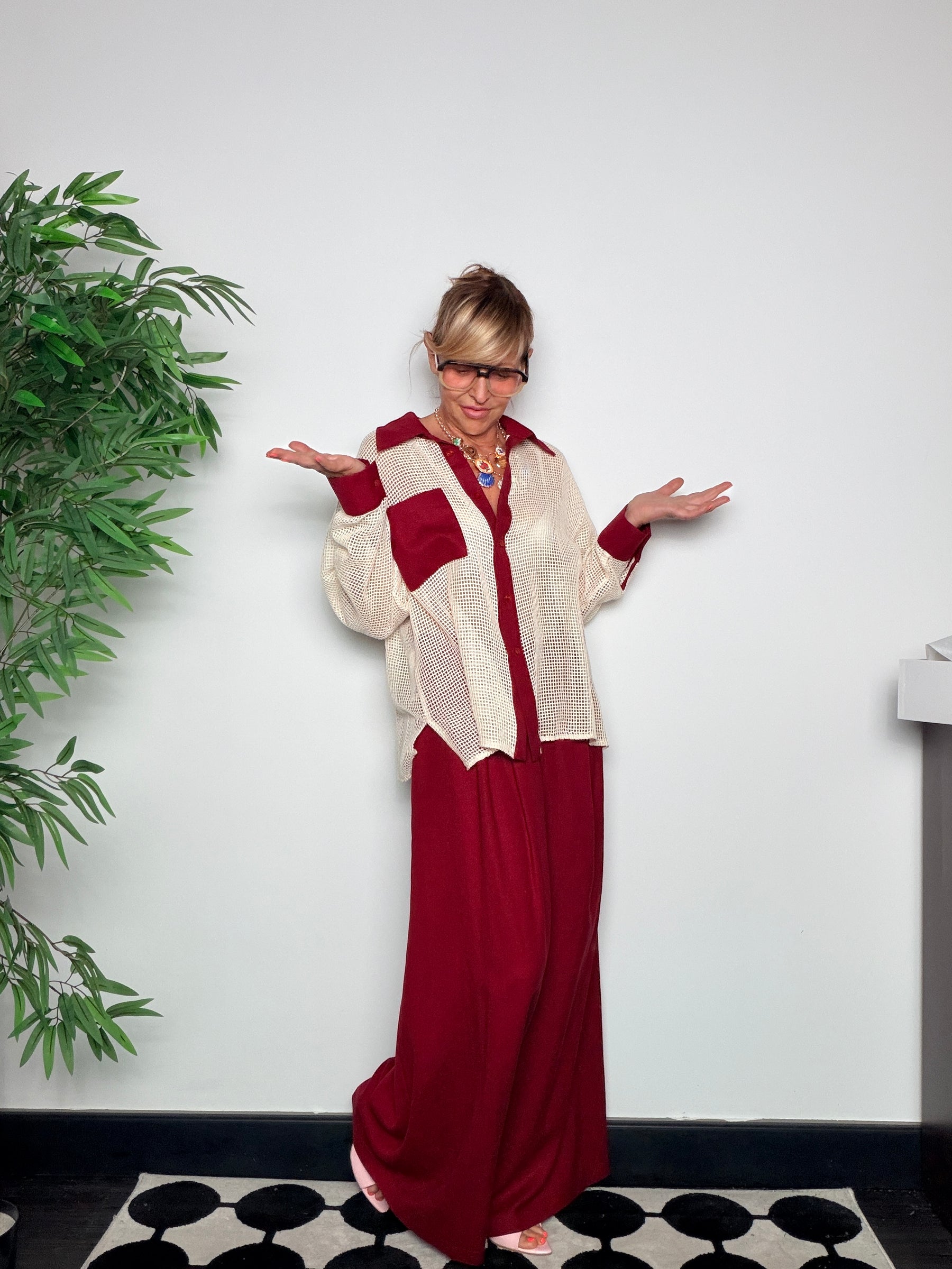 Pantalone palazzo wide leg