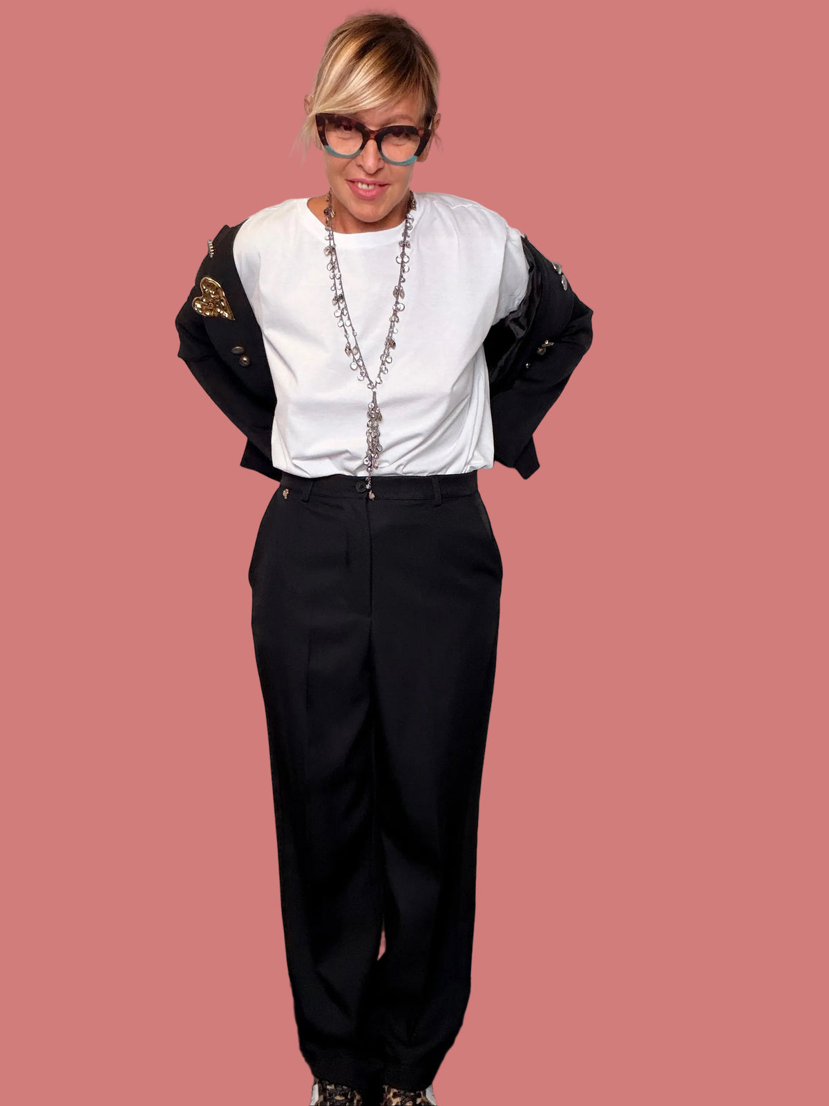 Pantalone Nero a Gamba dritta Philia Loft