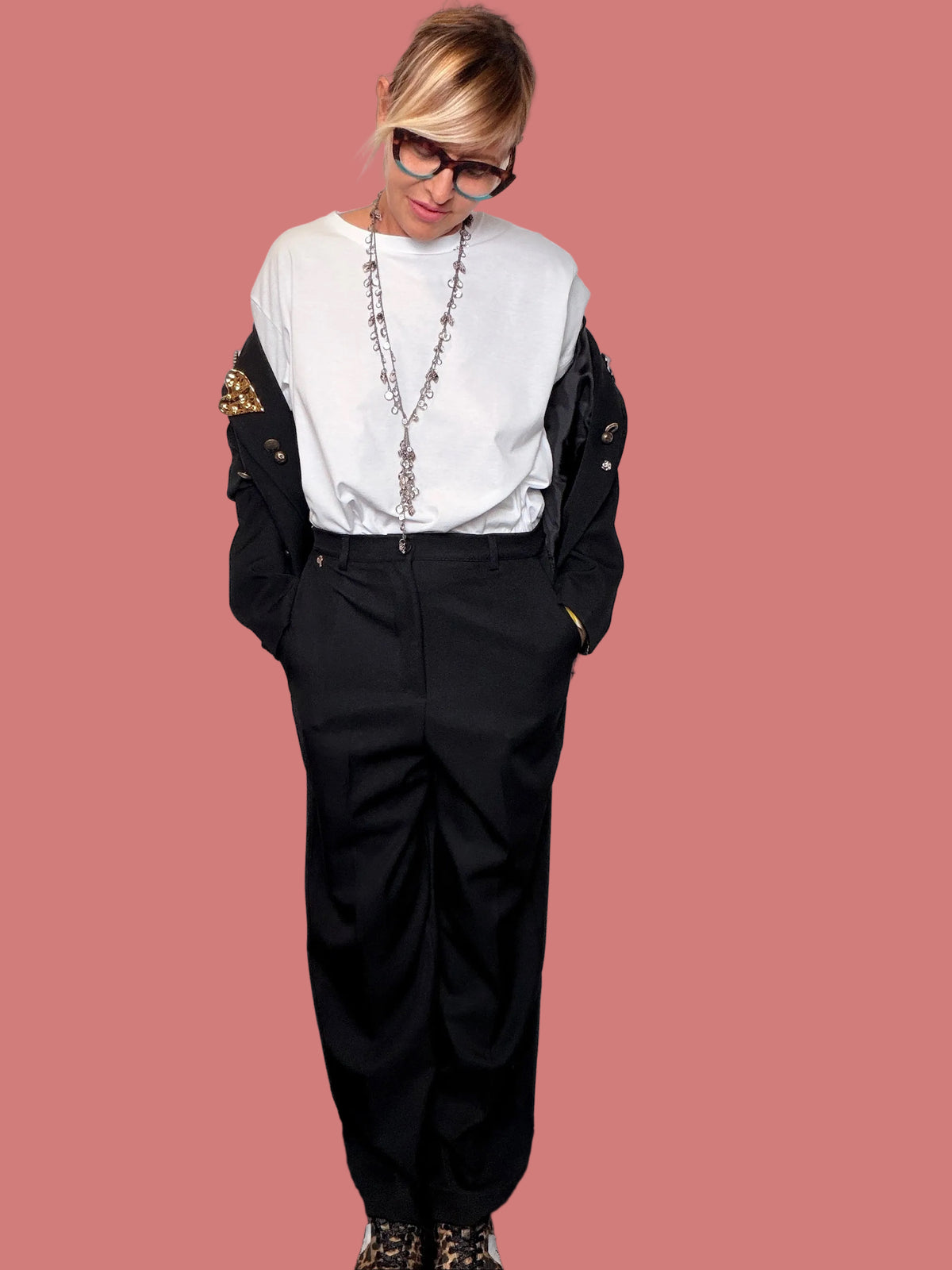 Pantalone Nero a Gamba dritta Philia Loft