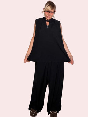 Completo Top Oversize e Pantalone Palazzo Wide Leg