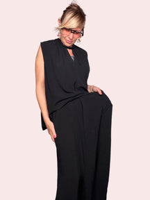 Completo Top Oversize e Pantalone Palazzo Wide Leg
