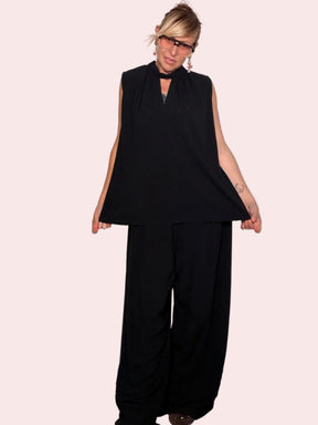 Completo Top Oversize e Pantalone Palazzo Wide Leg