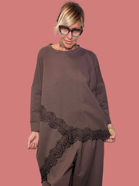 Maglia Bengalina con Inserto in Pizzo Female
