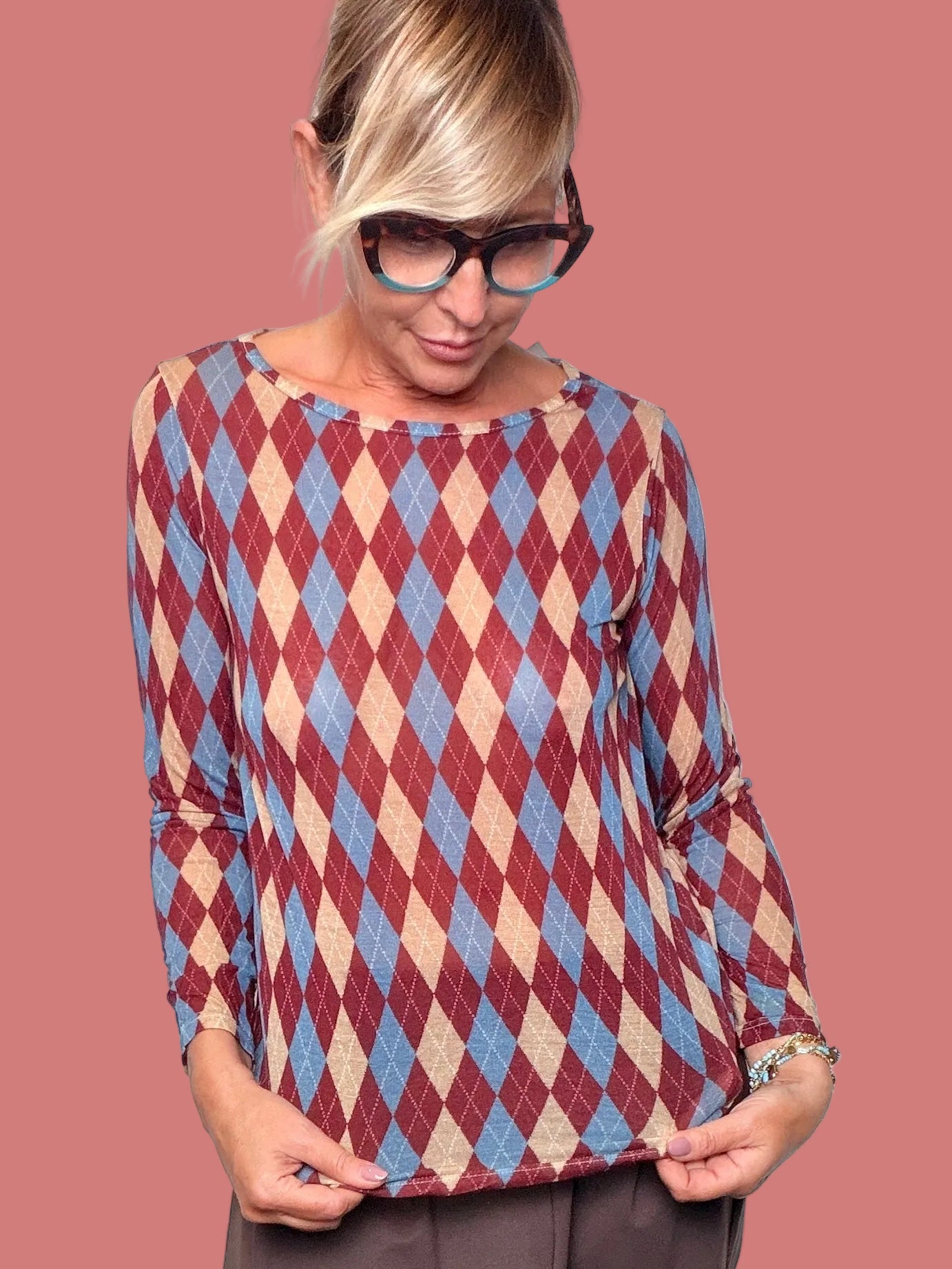 Maglia Second Skin Fantasia a Rombi