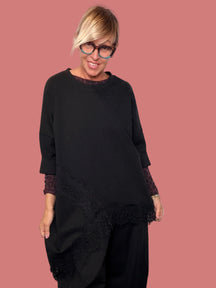 Maglia Bengalina con Inserto in Pizzo Female