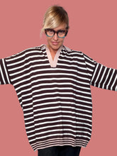 Polo a righe con colletto rosa a contrasto