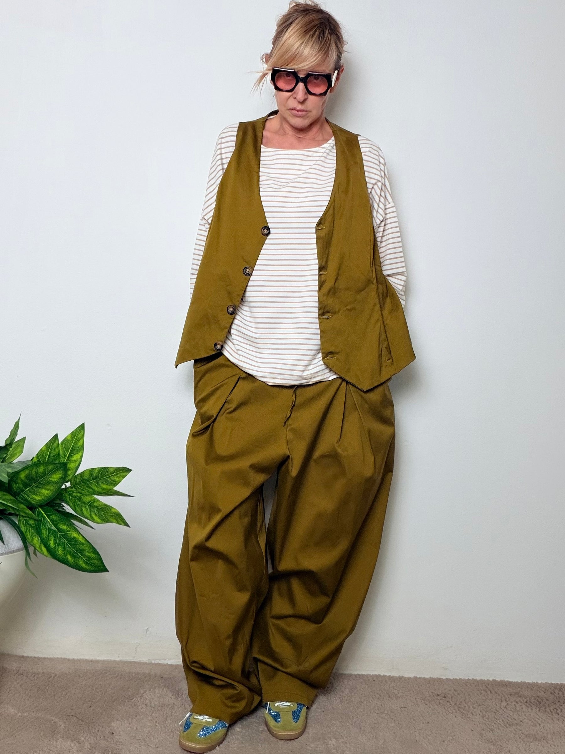 Pantalone over con coulisse in vita