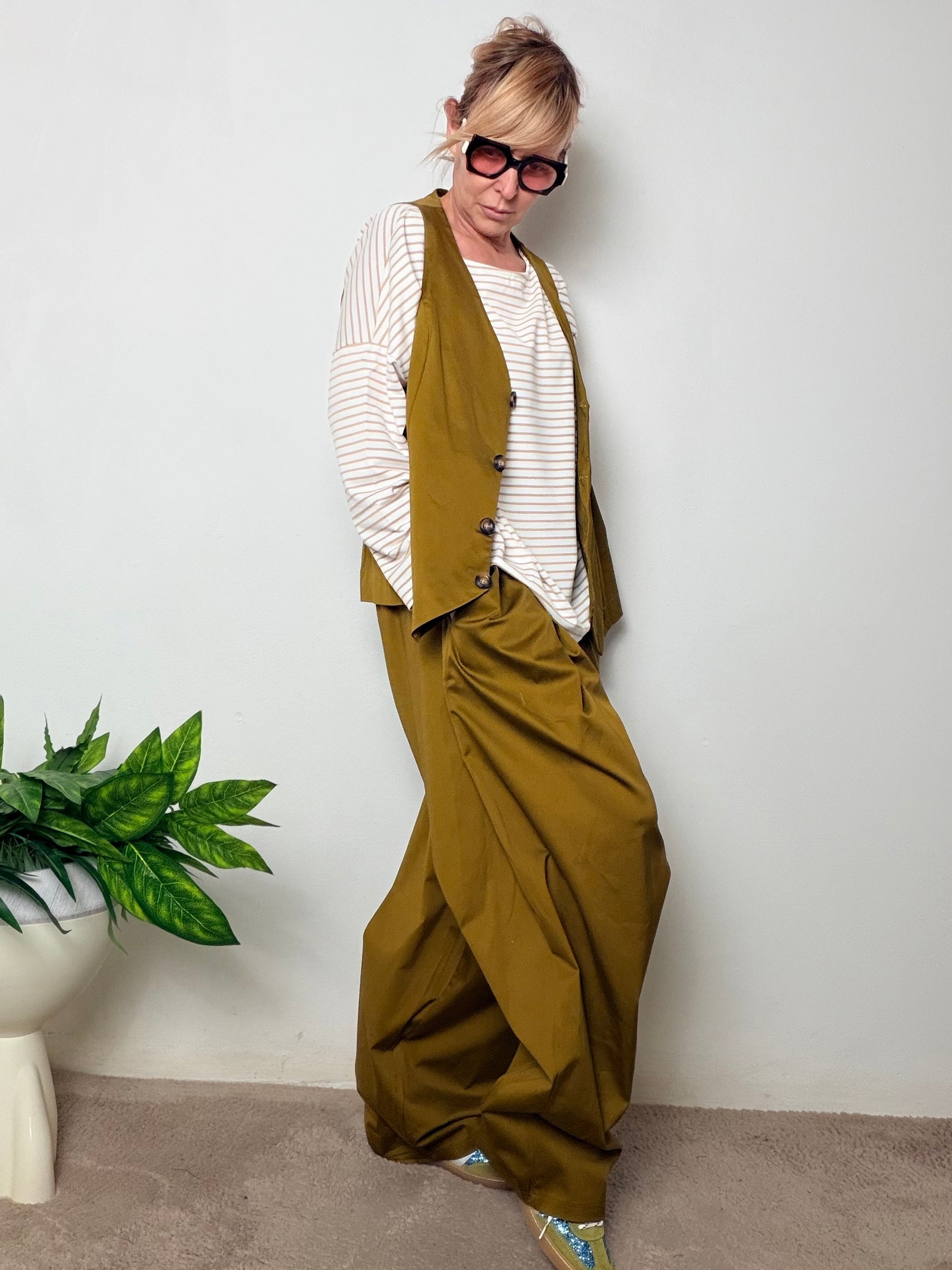 Pantalone over con coulisse in vita