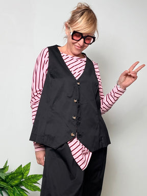 Gilet over in cotone strutturato